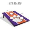 YouTheFan NCAA 2′ x 3′ Portable Cornhole Game with Logo Bags(Clemson Tigers)
