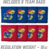 YouTheFan NCAA 2′ x 3′ Portable Cornhole Game with Logo Bags(Kansas Jayhawks)