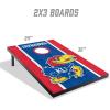 YouTheFan NCAA 2′ x 3′ Portable Cornhole Game with Logo Bags(Kansas Jayhawks)