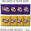YouTheFan NCAA 2′ x 3′ Portable Cornhole Game with Logo Bags(LSU Tigers)