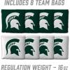 YouTheFan NCAA 2′ x 3′ Portable Cornhole Game with Logo Bags(Michigan State Spartans)
