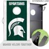 YouTheFan NCAA 2′ x 3′ Portable Cornhole Game with Logo Bags(Michigan State Spartans)