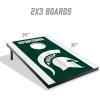 YouTheFan NCAA 2′ x 3′ Portable Cornhole Game with Logo Bags(Michigan State Spartans)