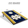 YouTheFan NCAA 2′ x 3′ Portable Cornhole Game with Logo Bags(Notre Dame Fighting Irish)