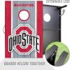 YouTheFan NCAA 2′ x 3′ Portable Cornhole Game with Logo Bags(Ohio State Buckeyes)