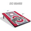 YouTheFan NCAA 2′ x 3′ Portable Cornhole Game with Logo Bags(Ohio State Buckeyes)
