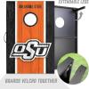 YouTheFan NCAA 2′ x 3′ Portable Cornhole Game with Logo Bags(Oklahoma State Cowboys)
