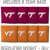 YouTheFan NCAA 2′ x 3′ Portable Cornhole Game with Logo Bags(Virginia Tech Hokies)