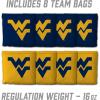 YouTheFan NCAA 2′ x 3′ Portable Cornhole Game with Logo Bags(West Virginia Mountaineers)