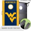 YouTheFan NCAA 2′ x 3′ Portable Cornhole Game with Logo Bags(West Virginia Mountaineers)