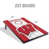 YouTheFan NCAA 2′ x 3′ Portable Cornhole Game with Logo Bags(Wisconsin Badgers)