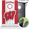 YouTheFan NCAA 2′ x 3′ Portable Cornhole Game with Logo Bags(Wisconsin Badgers)