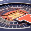 YouTheFan Officially-licensed NCAA Stadium Series 3D Wall Art – multi-layer team stadium replica, detailed sports fan gift, indoor decor(Illinois Fighting Illini)