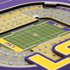 YouTheFan Officially-licensed NCAA Stadium Series 3D Wall Art – multi-layer team stadium replica, detailed sports fan gift, indoor decor(LSU Tigers)