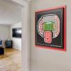 YouTheFan Officially-licensed NCAA Stadium Series 3D Wall Art – multi-layer team stadium replica, detailed sports fan gift, indoor decor(NC State Wolfpack)