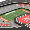 YouTheFan Officially-licensed NCAA Stadium Series 3D Wall Art – multi-layer team stadium replica, detailed sports fan gift, indoor decor(NC State Wolfpack)
