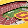 YouTheFan Officially-licensed NCAA Stadium Series 3D Wall Art – multi-layer team stadium replica, detailed sports fan gift, indoor decor(USC Trojans)