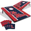 YouTheFan NCAA 2′ x 3′ Portable Cornhole Game with Logo Bags(Mississippi Rebels)