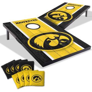 YouTheFan NCAA 2′ x 3′ Portable Cornhole Game with Logo Bags(Iowa Hawkeyes)