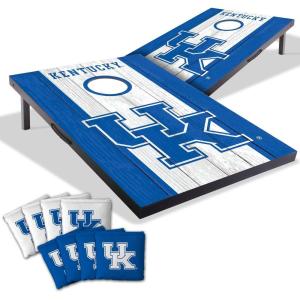 YouTheFan NCAA 2′ x 3′ Portable Cornhole Game with Logo Bags(Kentucky Wildcats)