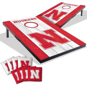 YouTheFan NCAA 2′ x 3′ Portable Cornhole Game with Logo Bags(Nebraska Cornhuskers)