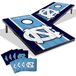 YouTheFan NCAA 2′ x 3′ Portable Cornhole Game with Logo Bags(North Carolina Tar Heels)