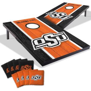 YouTheFan NCAA 2′ x 3′ Portable Cornhole Game with Logo Bags(Oklahoma State Cowboys)