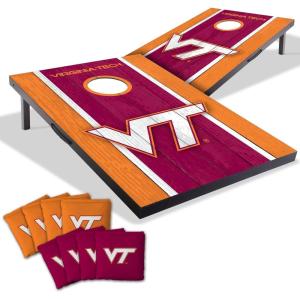 YouTheFan NCAA 2′ x 3′ Portable Cornhole Game with Logo Bags(Virginia Tech Hokies)
