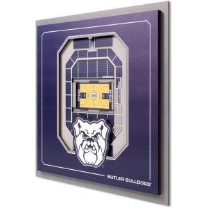 YouTheFan Officially-licensed NCAA Stadium Series 3D Wall Art – multi-layer team stadium replica, detailed sports fan gift, indoor decor(Butler Bulldogs)
