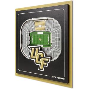 YouTheFan Officially-licensed NCAA Stadium Series 3D Wall Art – multi-layer team stadium replica, detailed sports fan gift, indoor decor(Central Florida Knights)