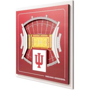 YouTheFan Officially-licensed NCAA Stadium Series 3D Wall Art – multi-layer team stadium replica, detailed sports fan gift, indoor decor(Indiana Hoosiers)