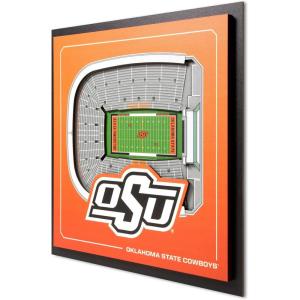 YouTheFan Officially-licensed NCAA Stadium Series 3D Wall Art – multi-layer team stadium replica, detailed sports fan gift, indoor decor(Oklahoma State Cowboys)