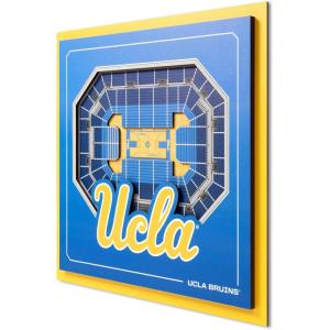 YouTheFan Officially-licensed NCAA Stadium Series 3D Wall Art – multi-layer team stadium replica, detailed sports fan gift, indoor decor(UCLA Bruins)