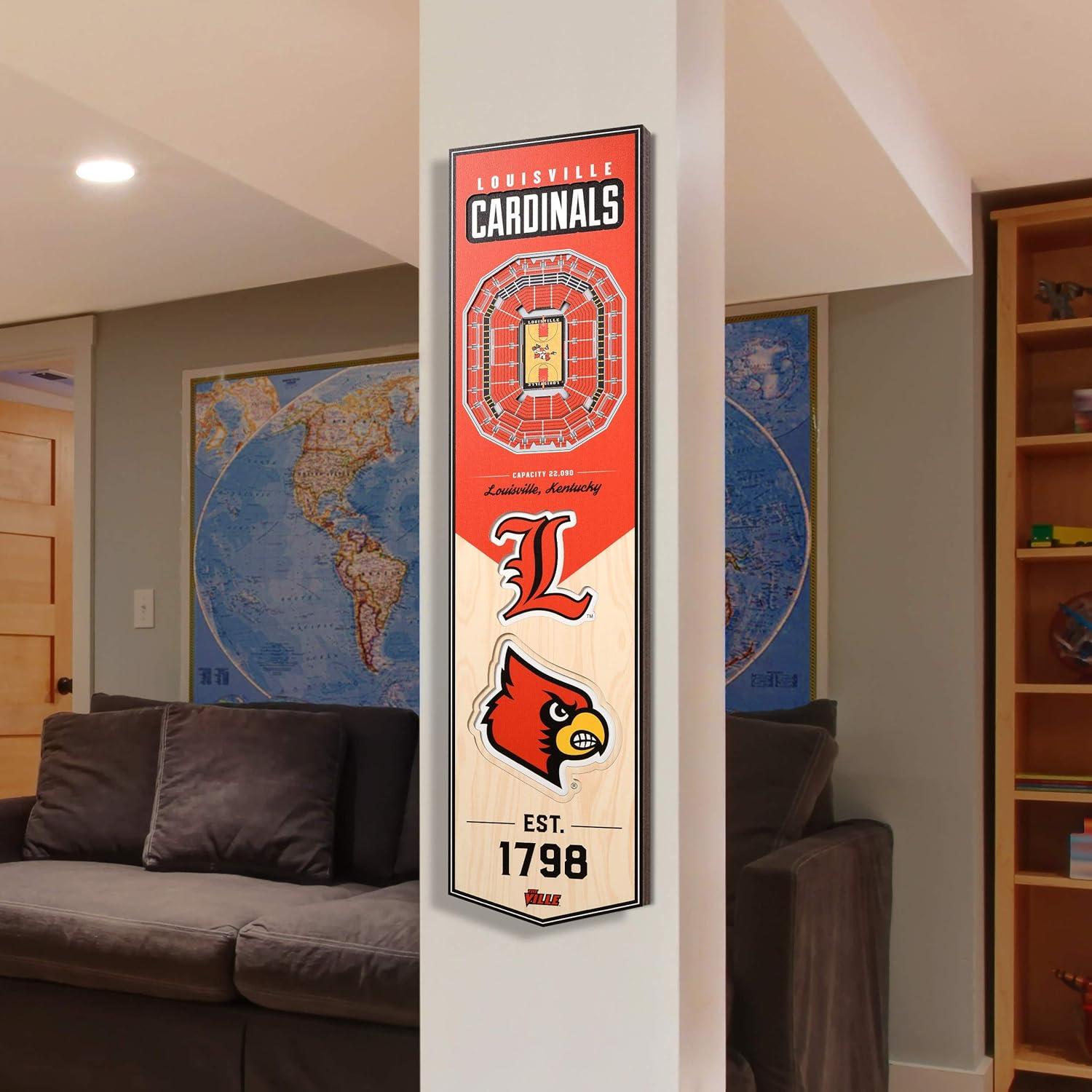 image:imageYouTheFan NCAA 3D StadiumView 8x32 BannerLouisville Cardinals