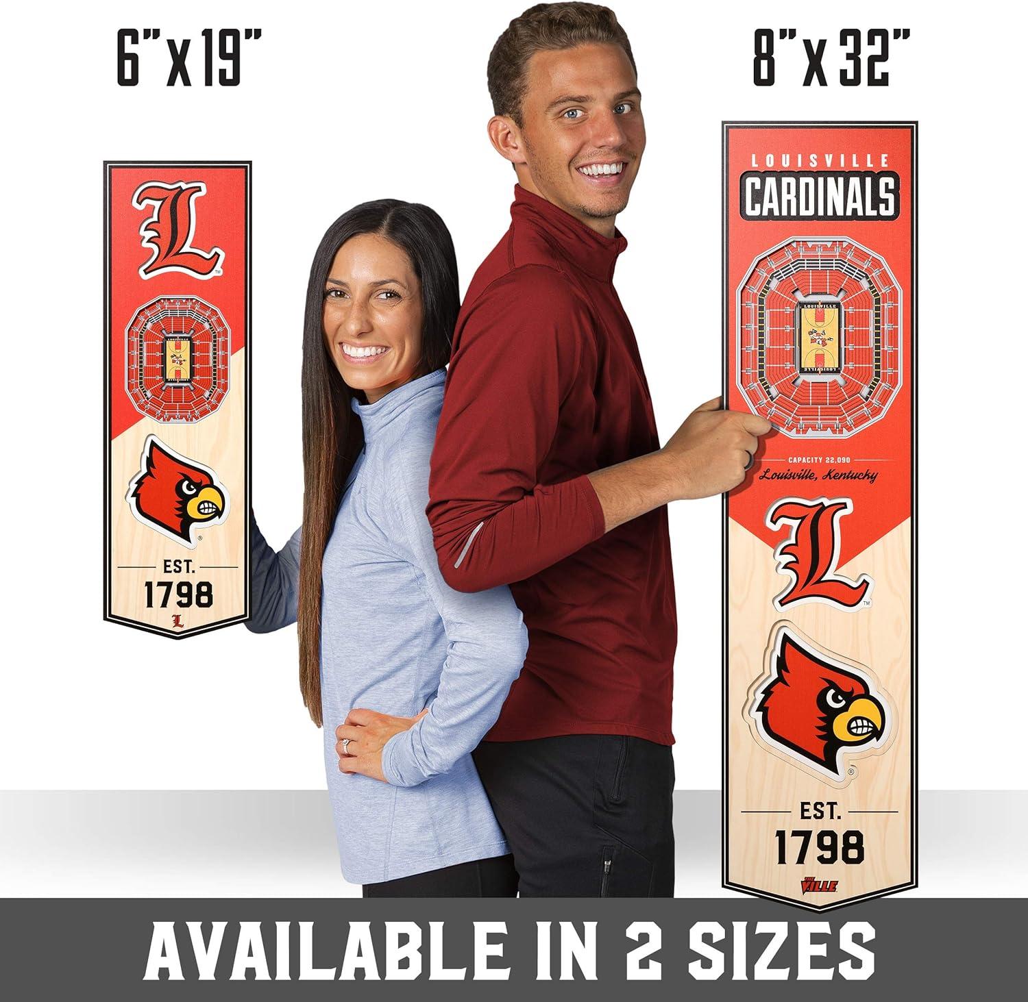 image:imageYouTheFan NCAA 3D StadiumView 8x32 BannerLouisville Cardinals
