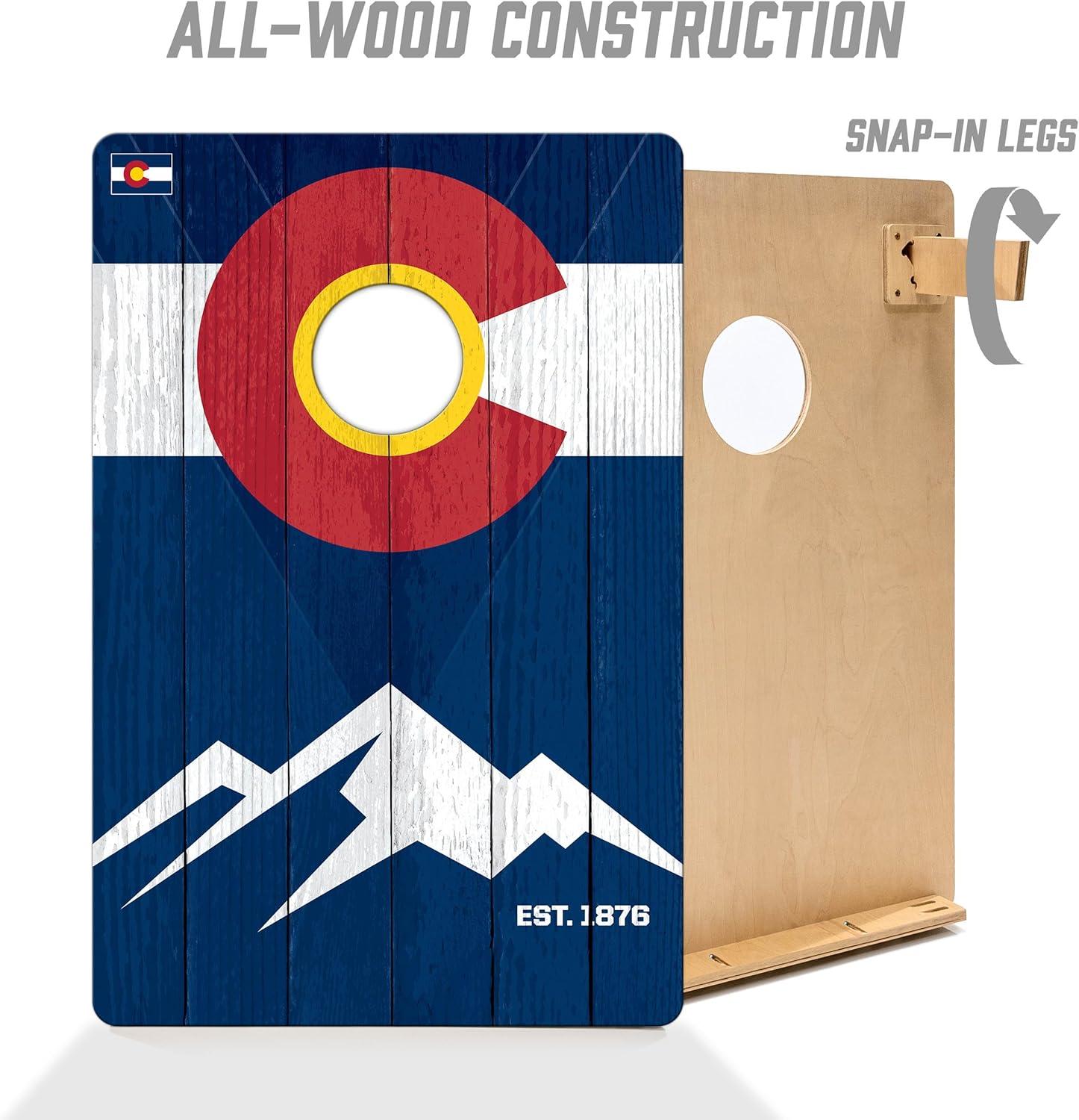 image:imageYouTheFan State of Colorado 2 x 3 Wood Cornhole Game with Bags
