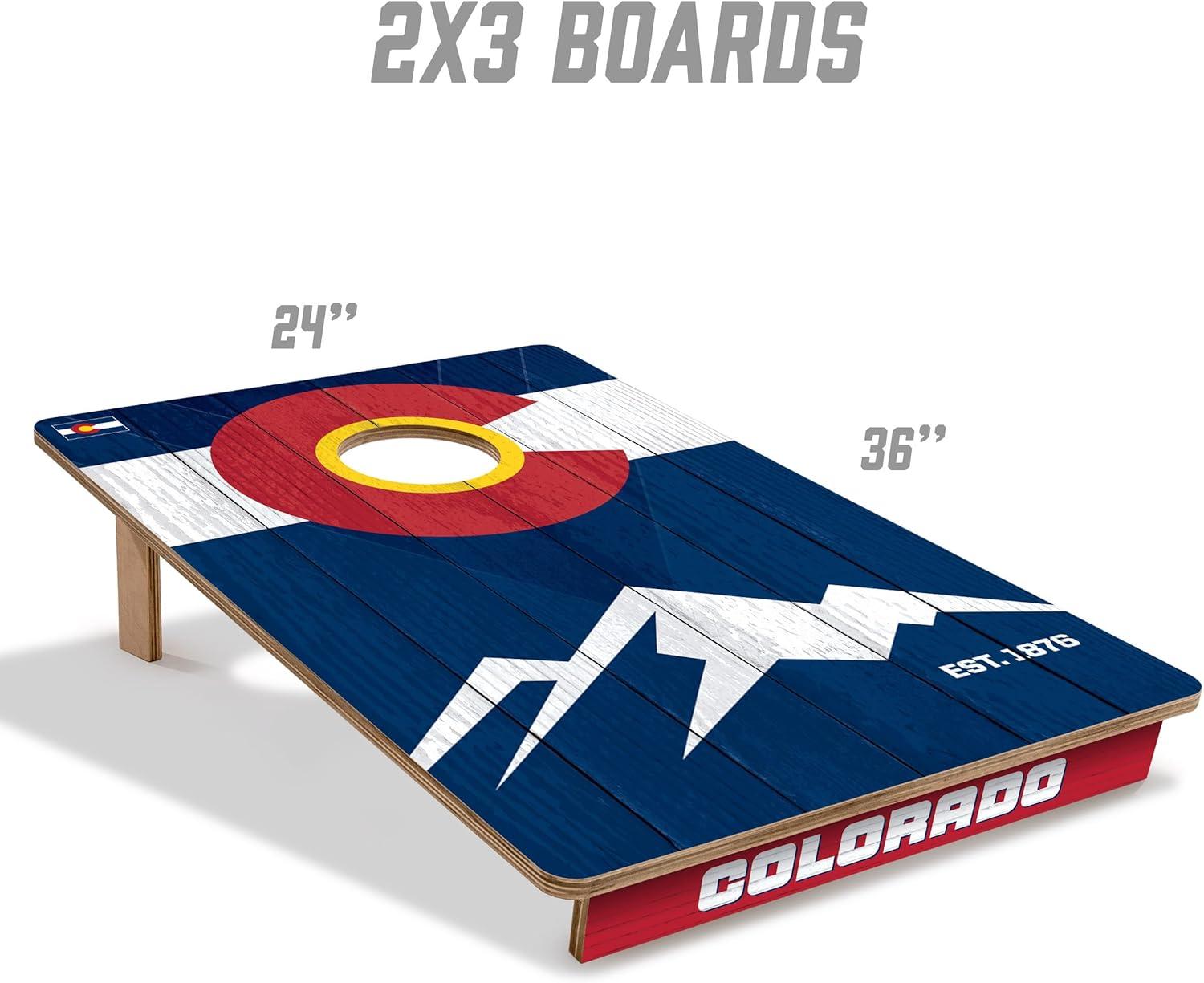 image:imageYouTheFan State of Colorado 2 x 3 Wood Cornhole Game with Bags