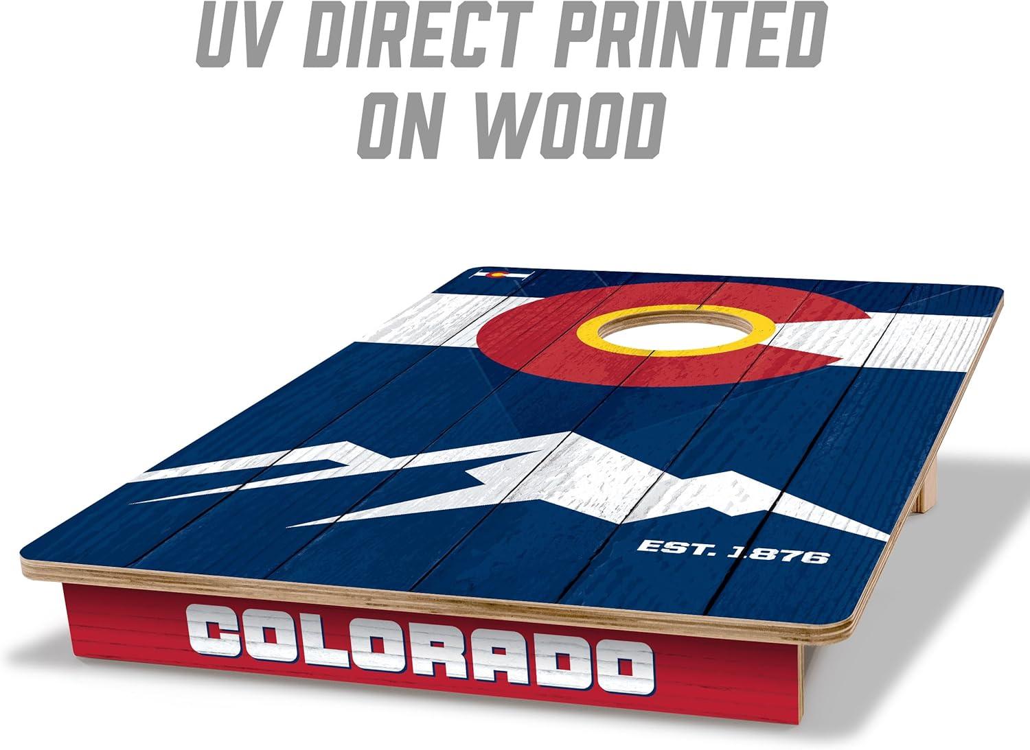 image:imageYouTheFan State of Colorado 2 x 3 Wood Cornhole Game with Bags