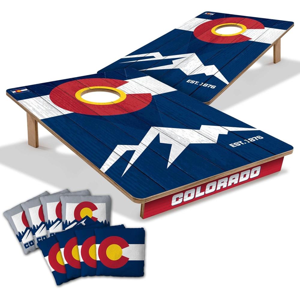 image:imageYouTheFan State of Colorado 2 x 3 Wood Cornhole Game with Bags