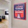 YouTheFan Officially-licensed NCAA Tide Fan Rules Wall Art, multiple layers, humorous team artwork sports fan motto, showcases funny rules, indoor decor(Arizona Wildcats)