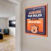 YouTheFan Officially-licensed NCAA Tide Fan Rules Wall Art, multiple layers, humorous team artwork sports fan motto, showcases funny rules, indoor decor(Auburn Tigers)