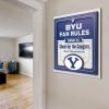 YouTheFan Officially-licensed NCAA Tide Fan Rules Wall Art, multiple layers, humorous team artwork sports fan motto, showcases funny rules, indoor decor(BYU Cougars)