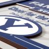 YouTheFan Officially-licensed NCAA Tide Fan Rules Wall Art, multiple layers, humorous team artwork sports fan motto, showcases funny rules, indoor decor(BYU Cougars)