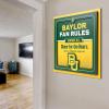 YouTheFan Officially-licensed NCAA Tide Fan Rules Wall Art, multiple layers, humorous team artwork sports fan motto, showcases funny rules, indoor decor(Baylor Bears)