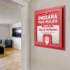 YouTheFan Officially-licensed NCAA Tide Fan Rules Wall Art, multiple layers, humorous team artwork sports fan motto, showcases funny rules, indoor decor(Indiana Hoosiers)