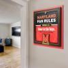 YouTheFan Officially-licensed NCAA Tide Fan Rules Wall Art, multiple layers, humorous team artwork sports fan motto, showcases funny rules, indoor decor(Maryland Terrapins)