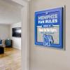 YouTheFan Officially-licensed NCAA Tide Fan Rules Wall Art, multiple layers, humorous team artwork sports fan motto, showcases funny rules, indoor decor(Memphis Tigers)