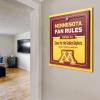 YouTheFan Officially-licensed NCAA Tide Fan Rules Wall Art, multiple layers, humorous team artwork sports fan motto, showcases funny rules, indoor decor(Minnesota Golden Gophers)