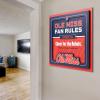 YouTheFan Officially-licensed NCAA Tide Fan Rules Wall Art, multiple layers, humorous team artwork sports fan motto, showcases funny rules, indoor decor(Mississippi Rebels)