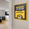 YouTheFan Officially-licensed NCAA Tide Fan Rules Wall Art, multiple layers, humorous team artwork sports fan motto, showcases funny rules, indoor decor(Missouri Tigers)